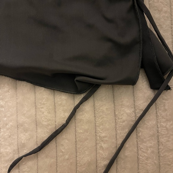 Dark Gray Asymmetrical Tube Top - Picture 3 of 5